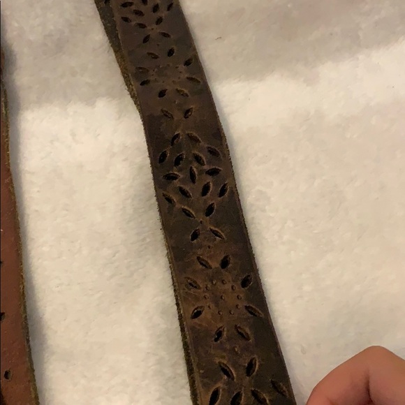 American Eagle Brown Leather Belt Set - Picture 2 of 8
